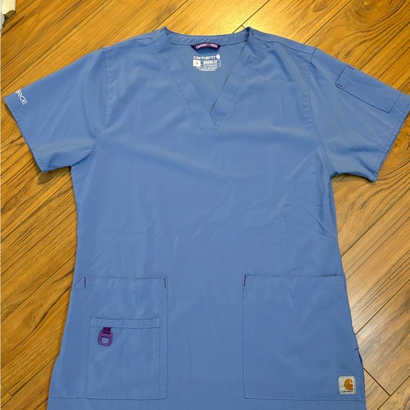 Carhartt Force Scrub Top Women's size Small - Blue - Picture 7 of 7